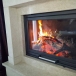 Energy fan heater wood fireplace