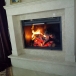 Energy fan heater wood fireplace